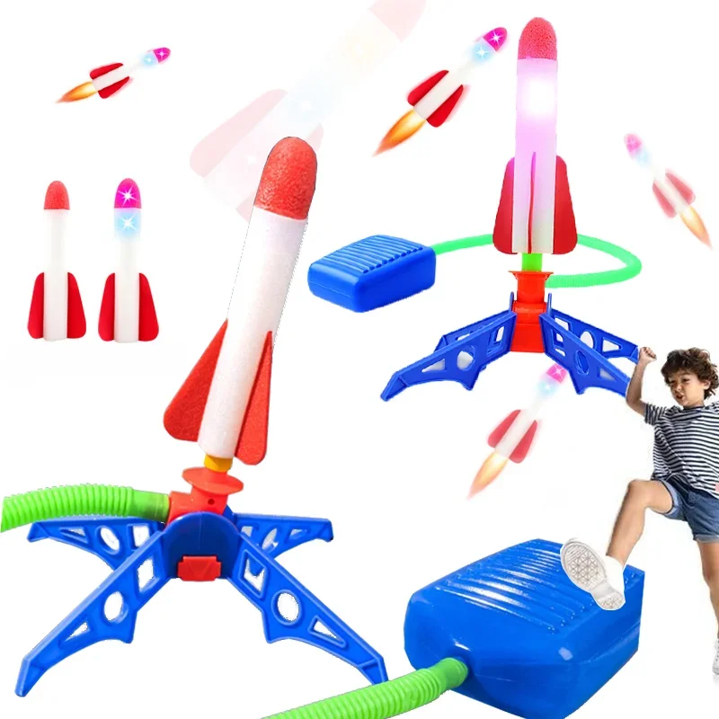 Kids Outdoor Jumping Toys - Lançador de Foguetes para Crianças, Brinquedo