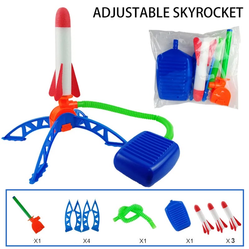 Kids Outdoor Jumping Toys - Lançador de Foguete a Ar com
