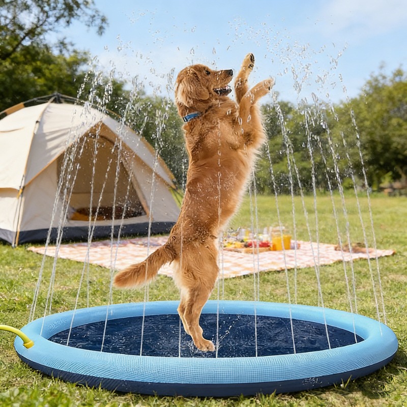 Slip Slide Water Mat - Piscina Inflável Grande para Cães 200/150/100cm,