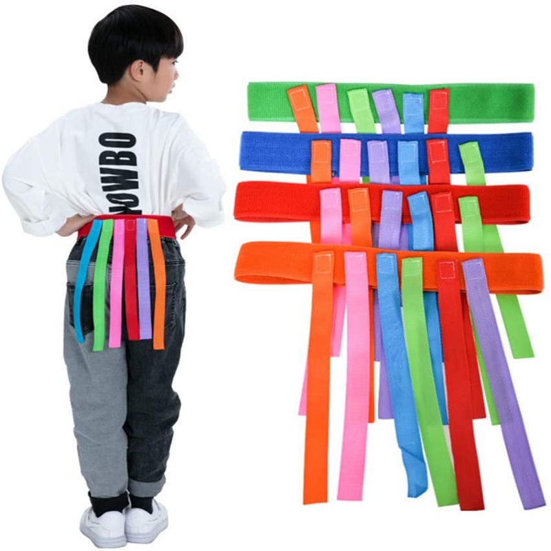Kids Outdoor Jumping Toys - Crianças interativas captura cauda jogos cinto