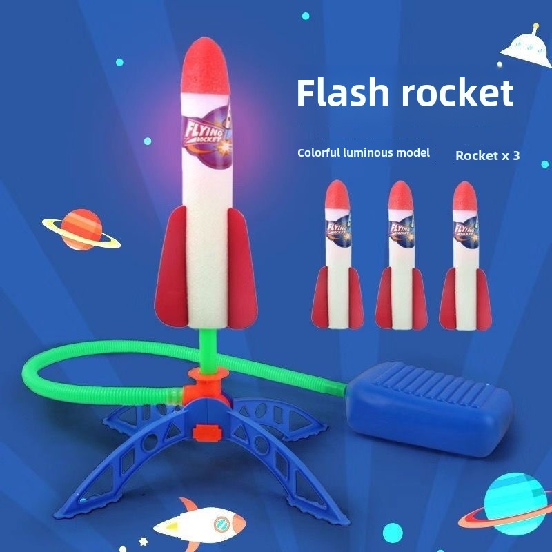 Kids Outdoor Jumping Toys - Criança ar foguete pé bomba lançador