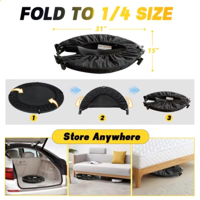 Trampolim dobrável com alça pa - Mini Trampoline Spring avaliação e preço