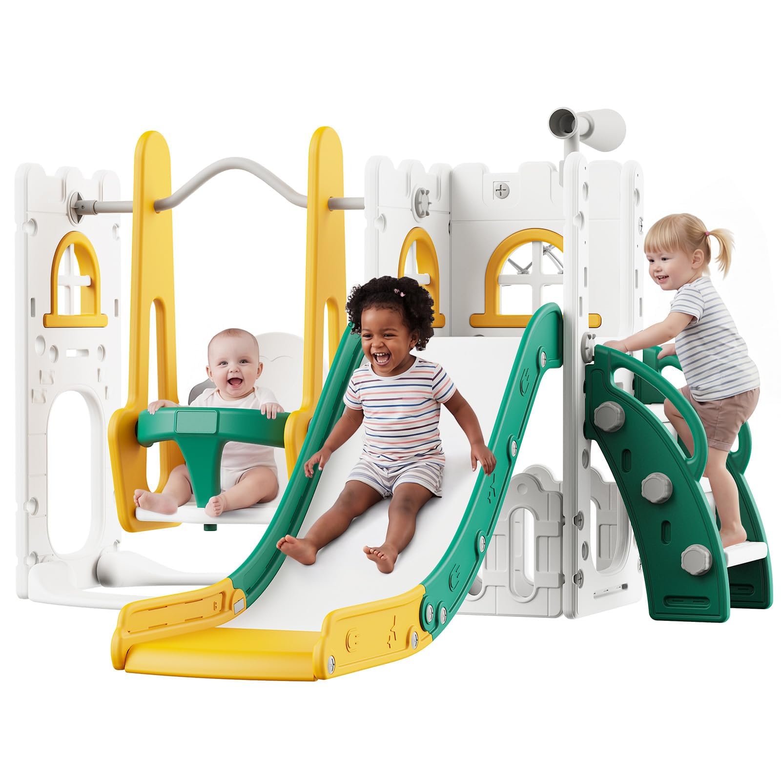 Conjunto de Escorregador e Bal - Kids Outdoor Swing avaliação e preço