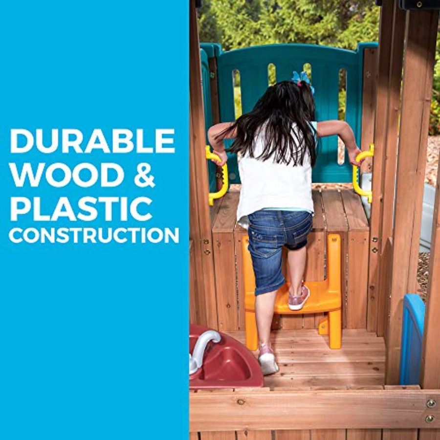 Woodland Adventure Playhouse & - Kids Outdoor Swing avaliação e preço