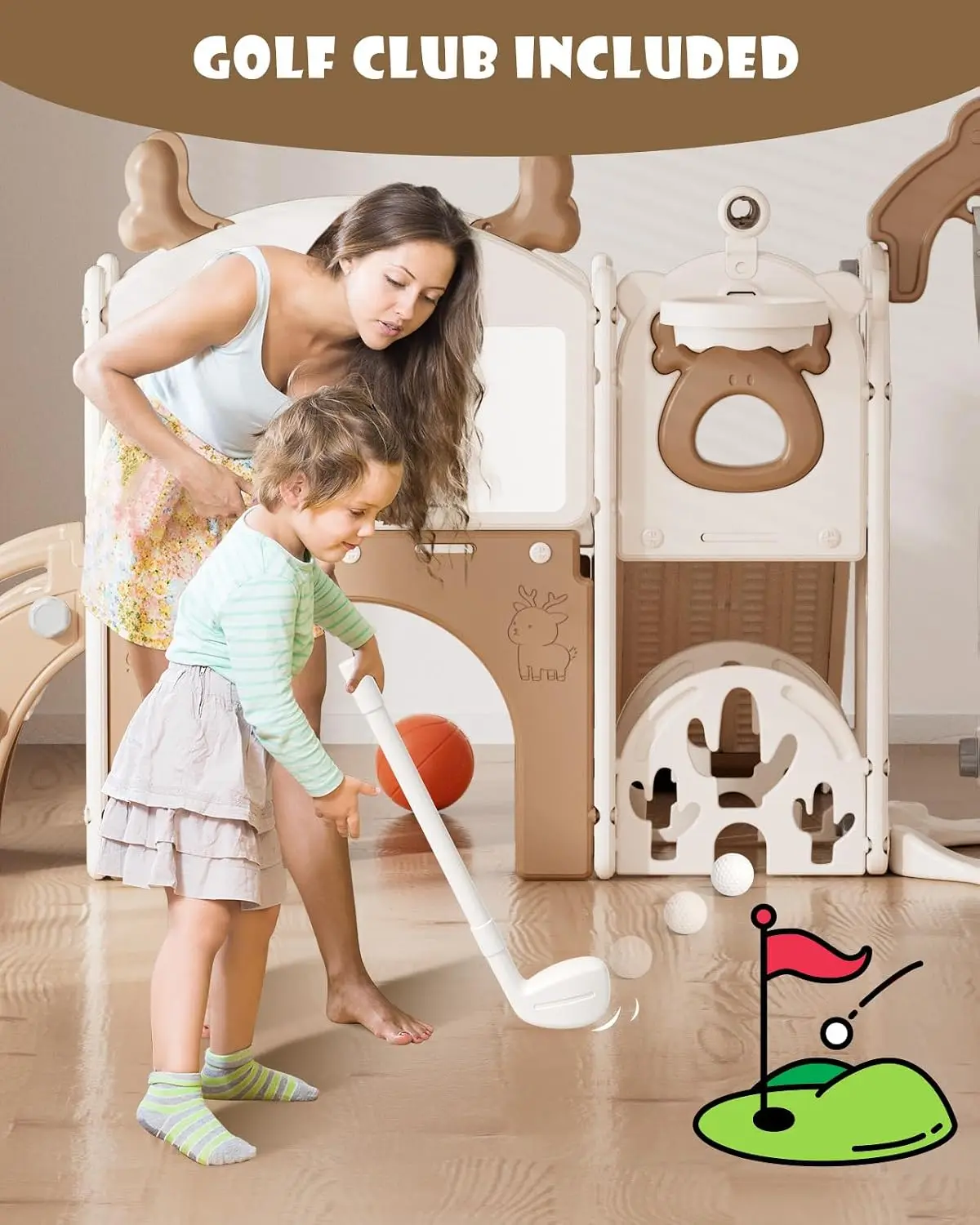 Conjunto de Escorregador e Bal - Kids Outdoor Swing avaliação e preço