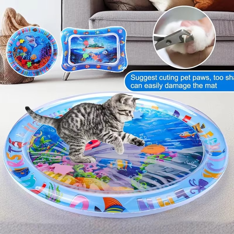 Gatos sensorial água jogar est - Slip Slide Water Mat avaliação e preço