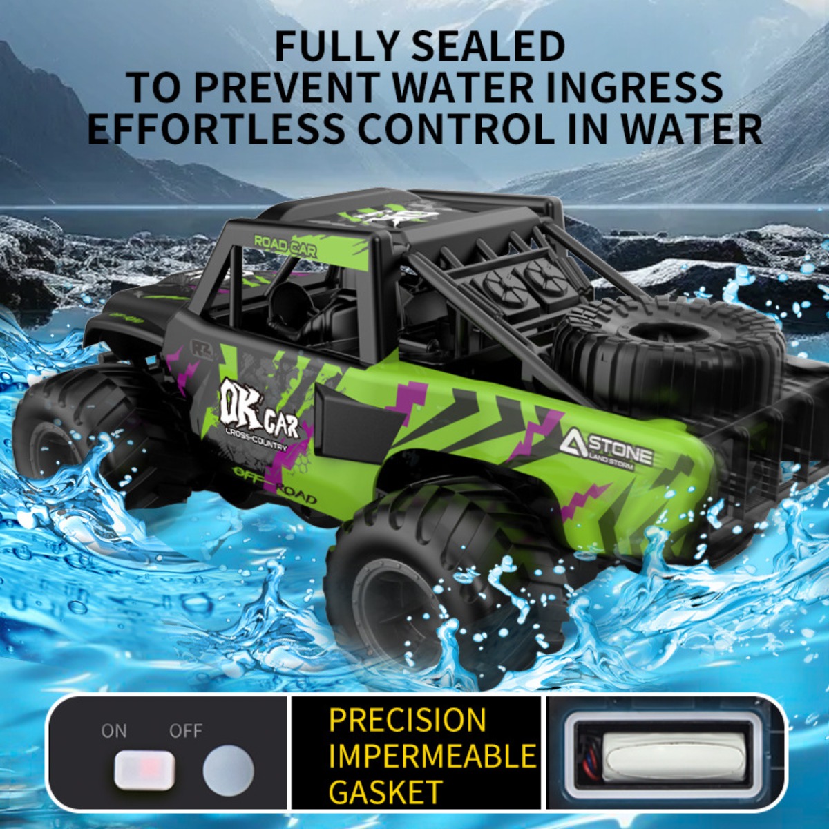 Carro RC Anfíbio 4x4 Elétrico  - Kids Outdoor Dirt Toys avaliação e preço